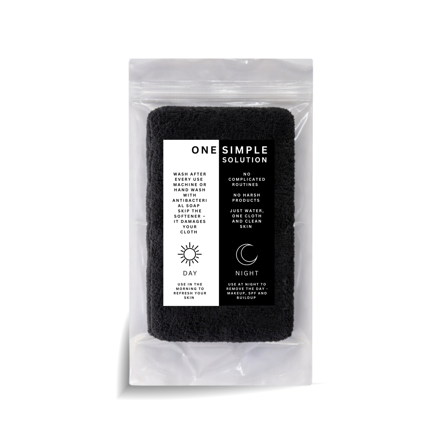 #Black Microfiber Face Cloth