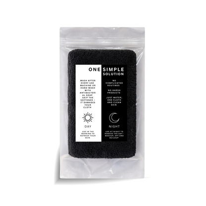 #Black Microfiber Face Cloth